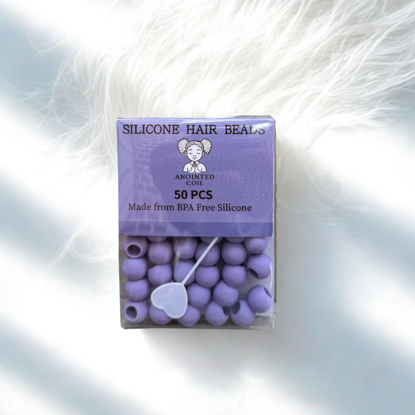 Silicone Beads Pastel Purple
